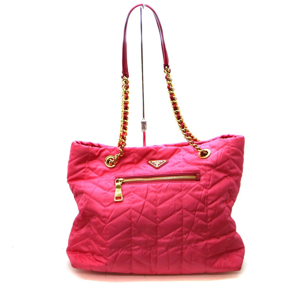 PRADA Chain Tote Bag Pink
